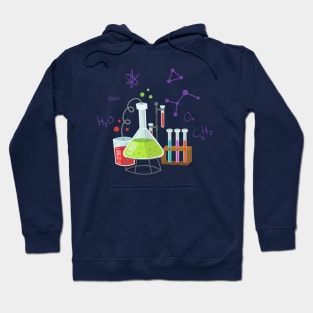 Chemistry Flat background Hoodie